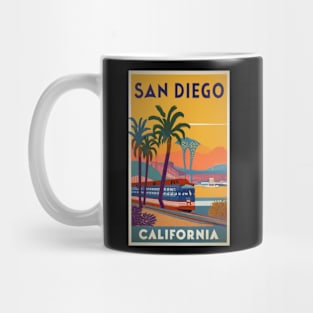 A Vintage Travel Art of San Diego - California - US Mug